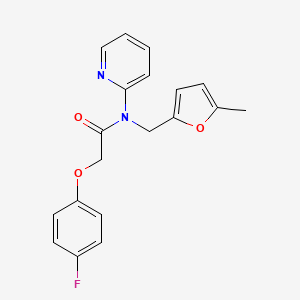 molecular formula C19H17FN2O3 B11360874 2-(4-fluorophenoxy)-N-[(5-methylfuran-2-yl)methyl]-N-(pyridin-2-yl)acetamide 