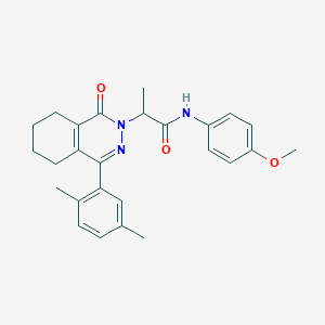 molecular formula C26H29N3O3 B11360877 2-[4-(2,5-dimethylphenyl)-1-oxo-5,6,7,8-tetrahydrophthalazin-2(1H)-yl]-N-(4-methoxyphenyl)propanamide CAS No. 891392-30-6