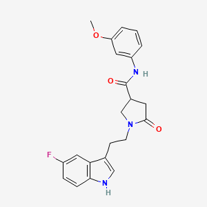 1-[2-(5-fluoro-1H-indol-3-yl)ethyl]-N-(3-methoxyphenyl)-5-oxopyrrolidine-3-carboxamide