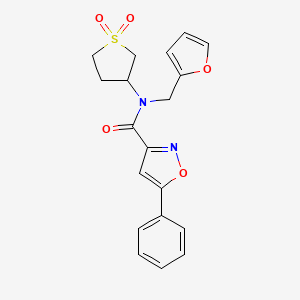 N-(1,1-dioxidotetrahydrothiophen-3-yl)-N-(furan-2-ylmethyl)-5-phenyl-1,2-oxazole-3-carboxamide