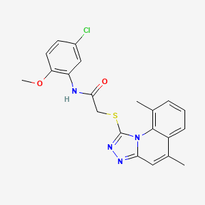 N-(5-chloro-2-methoxyphenyl)-2-[(5,9-dimethyl[1,2,4]triazolo[4,3-a]quinolin-1-yl)sulfanyl]acetamide