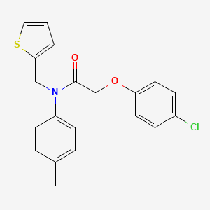 2-(4-chlorophenoxy)-N-(4-methylphenyl)-N-(thiophen-2-ylmethyl)acetamide