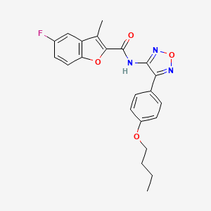 N-[4-(4-butoxyphenyl)-1,2,5-oxadiazol-3-yl]-5-fluoro-3-methyl-1-benzofuran-2-carboxamide