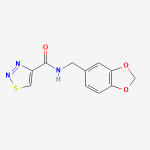 N-(1,3-benzodioxol-5-ylmethyl)-1,2,3-thiadiazole-4-carboxamide