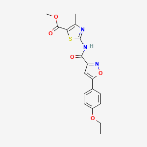 Methyl 2-({[5-(4-ethoxyphenyl)-1,2-oxazol-3-yl]carbonyl}amino)-4-methyl-1,3-thiazole-5-carboxylate