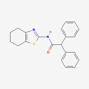 molecular formula C21H20N2OS B11361013 2,2-diphenyl-N-(4,5,6,7-tetrahydro-1,3-benzothiazol-2-yl)acetamide 