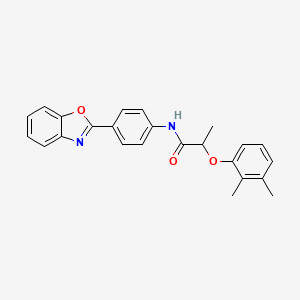 molecular formula C24H22N2O3 B11361018 N-[4-(1,3-benzoxazol-2-yl)phenyl]-2-(2,3-dimethylphenoxy)propanamide 