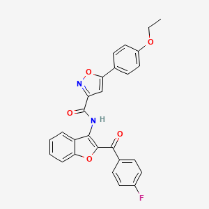 molecular formula C27H19FN2O5 B11361026 5-(4-ethoxyphenyl)-N-{2-[(4-fluorophenyl)carbonyl]-1-benzofuran-3-yl}-1,2-oxazole-3-carboxamide 