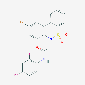 2-(9-bromo-5,5-dioxido-6H-dibenzo[c,e][1,2]thiazin-6-yl)-N-(2,4-difluorophenyl)acetamide