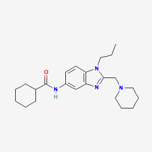 N-[2-(piperidin-1-ylmethyl)-1-propyl-1H-benzimidazol-5-yl]cyclohexanecarboxamide