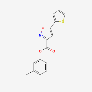 3,4-Dimethylphenyl 5-(thiophen-2-yl)-1,2-oxazole-3-carboxylate