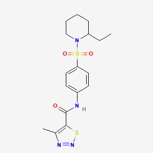 N-{4-[(2-ethylpiperidin-1-yl)sulfonyl]phenyl}-4-methyl-1,2,3-thiadiazole-5-carboxamide