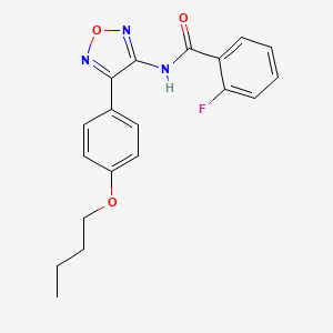 N-[4-(4-butoxyphenyl)-1,2,5-oxadiazol-3-yl]-2-fluorobenzamide