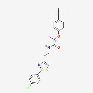 2-(4-tert-butylphenoxy)-N-{2-[2-(4-chlorophenyl)-1,3-thiazol-4-yl]ethyl}propanamide