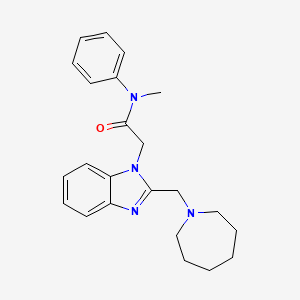 2-[2-(azepan-1-ylmethyl)-1H-benzimidazol-1-yl]-N-methyl-N-phenylacetamide