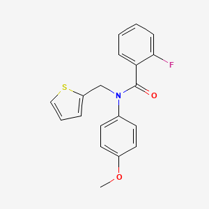 2-fluoro-N-(4-methoxyphenyl)-N-(thiophen-2-ylmethyl)benzamide