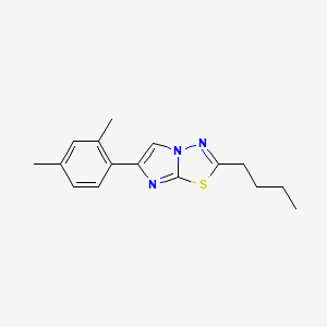 molecular formula C16H19N3S B11361097 2-Butyl-6-(2,4-dimethylphenyl)imidazo[2,1-b][1,3,4]thiadiazole 