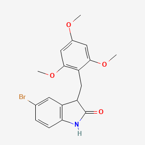 5-bromo-3-(2,4,6-trimethoxybenzyl)-1,3-dihydro-2H-indol-2-one