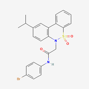 N-(4-bromophenyl)-2-(9-isopropyl-5,5-dioxido-6H-dibenzo[c,e][1,2]thiazin-6-yl)acetamide