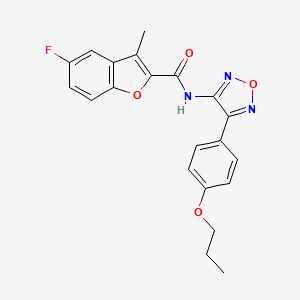 5-fluoro-3-methyl-N-[4-(4-propoxyphenyl)-1,2,5-oxadiazol-3-yl]-1-benzofuran-2-carboxamide