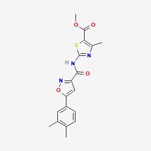 Methyl 2-({[5-(3,4-dimethylphenyl)-1,2-oxazol-3-yl]carbonyl}amino)-4-methyl-1,3-thiazole-5-carboxylate