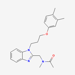 N-({1-[3-(3,4-dimethylphenoxy)propyl]-1H-benzimidazol-2-yl}methyl)-N-methylacetamide