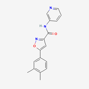 molecular formula C17H15N3O2 B11361180 5-(3,4-dimethylphenyl)-N-(pyridin-3-yl)-1,2-oxazole-3-carboxamide 