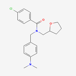 4-chloro-N-[4-(dimethylamino)benzyl]-N-(tetrahydrofuran-2-ylmethyl)benzamide