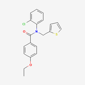 N-(2-chlorophenyl)-4-ethoxy-N-(thiophen-2-ylmethyl)benzamide