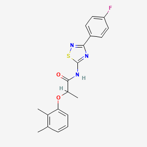 molecular formula C19H18FN3O2S B11361258 2-(2,3-dimethylphenoxy)-N-[3-(4-fluorophenyl)-1,2,4-thiadiazol-5-yl]propanamide 