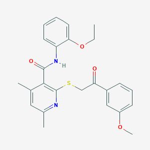 N-(2-ethoxyphenyl)-2-{[2-(3-methoxyphenyl)-2-oxoethyl]sulfanyl}-4,6-dimethylpyridine-3-carboxamide