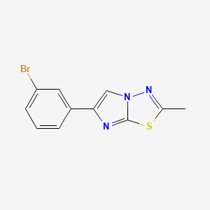 molecular formula C11H8BrN3S B11361276 6-(3-Bromophenyl)-2-methylimidazo[2,1-b][1,3,4]thiadiazole 