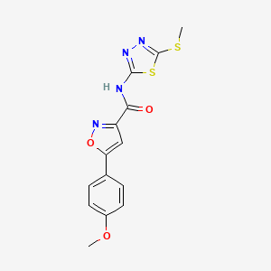 5-(4-methoxyphenyl)-N-[5-(methylsulfanyl)-1,3,4-thiadiazol-2-yl]-1,2-oxazole-3-carboxamide