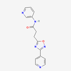 molecular formula C15H13N5O2 B11361280 N-(pyridin-3-yl)-3-[3-(pyridin-4-yl)-1,2,4-oxadiazol-5-yl]propanamide 