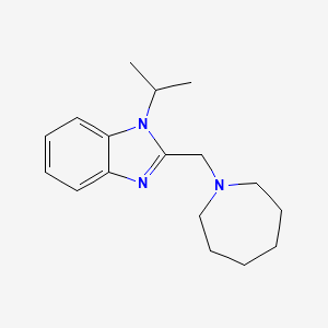 molecular formula C17H25N3 B11361290 2-(azepan-1-ylmethyl)-1-(propan-2-yl)-1H-benzimidazole 