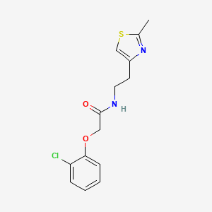 molecular formula C14H15ClN2O2S B11361293 2-(2-chlorophenoxy)-N-[2-(2-methyl-1,3-thiazol-4-yl)ethyl]acetamide 