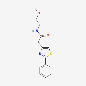 N-(2-methoxyethyl)-2-(2-phenyl-1,3-thiazol-4-yl)acetamide