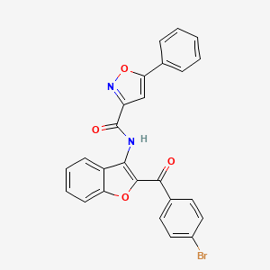 N-{2-[(4-bromophenyl)carbonyl]-1-benzofuran-3-yl}-5-phenyl-1,2-oxazole-3-carboxamide