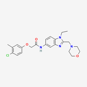 molecular formula C23H27ClN4O3 B11361327 2-(4-chloro-3-methylphenoxy)-N-[1-ethyl-2-(morpholin-4-ylmethyl)-1H-benzimidazol-5-yl]acetamide 