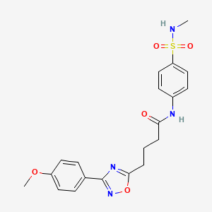 4-[3-(4-methoxyphenyl)-1,2,4-oxadiazol-5-yl]-N-[4-(methylsulfamoyl)phenyl]butanamide