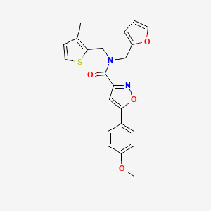 5-(4-ethoxyphenyl)-N-(furan-2-ylmethyl)-N-[(3-methylthiophen-2-yl)methyl]-1,2-oxazole-3-carboxamide