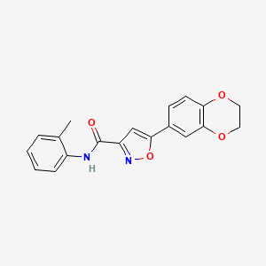 5-(2,3-dihydro-1,4-benzodioxin-6-yl)-N-(2-methylphenyl)-1,2-oxazole-3-carboxamide