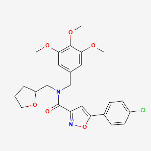 5-(4-chlorophenyl)-N-(tetrahydrofuran-2-ylmethyl)-N-(3,4,5-trimethoxybenzyl)-1,2-oxazole-3-carboxamide