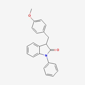 molecular formula C22H19NO2 B11361391 3-(4-methoxybenzyl)-1-phenyl-1,3-dihydro-2H-indol-2-one 