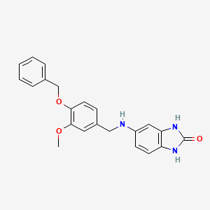 molecular formula C22H21N3O3 B11361414 5-(4-Benzyloxy-3-methoxy-benzylamino)-1,3-dihydro-benzoimidazol-2-one 