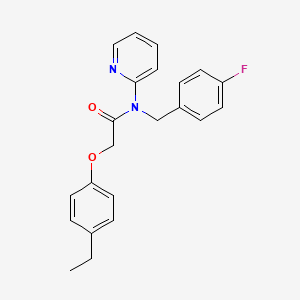 molecular formula C22H21FN2O2 B11361420 2-(4-ethylphenoxy)-N-(4-fluorobenzyl)-N-(pyridin-2-yl)acetamide 