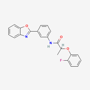 N-[3-(1,3-benzoxazol-2-yl)phenyl]-2-(2-fluorophenoxy)propanamide