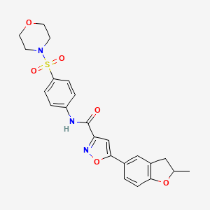 5-(2-methyl-2,3-dihydro-1-benzofuran-5-yl)-N-[4-(morpholin-4-ylsulfonyl)phenyl]-1,2-oxazole-3-carboxamide