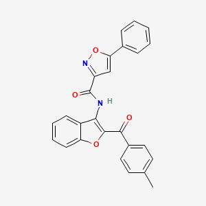 N-{2-[(4-methylphenyl)carbonyl]-1-benzofuran-3-yl}-5-phenyl-1,2-oxazole-3-carboxamide