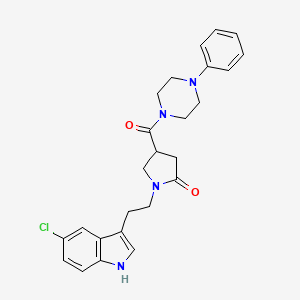 1-[2-(5-chloro-1H-indol-3-yl)ethyl]-4-[(4-phenylpiperazin-1-yl)carbonyl]pyrrolidin-2-one